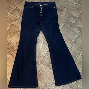 Michael Kors Dark Blue Selma Flare Jeans